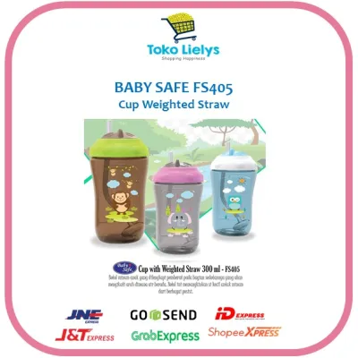 BABY SAFE CUP WITH WEIGHTED STRAW 300ML - FS405