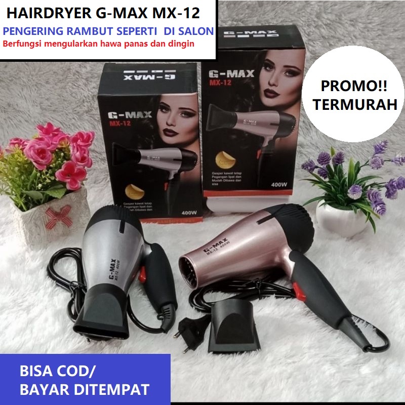 Hairdryer G-Max Mx-12 / Pengering Rambut Lipat / Hairdryer / Pengering Rambut Praktis / Hair Dryer / Alat Pengering Rambut Berkualitas / Hairdryer G-Max Murah / PENGERING RAMBUT HAIRDRYER