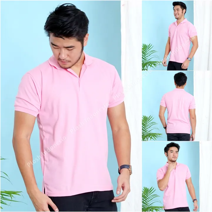 baju polo pink