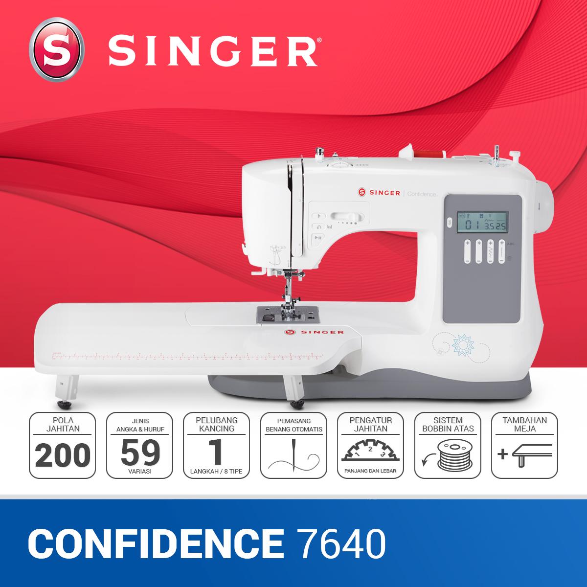 SINGER Confidence 7640 Mesin Jahit Digital Multifungsi
