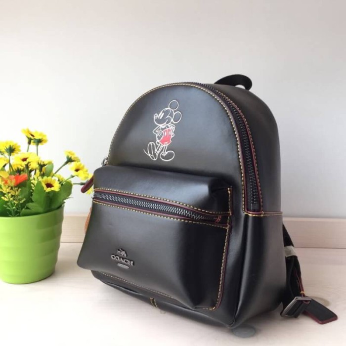 coach mini backpack black