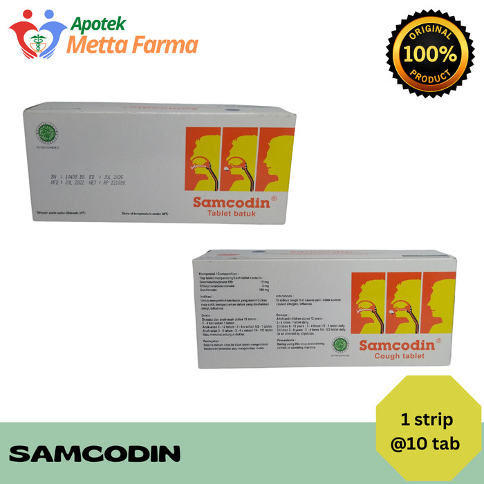 Samcodin Obat Batuk 1 Strip 10 Tablet | Lazada Indonesia