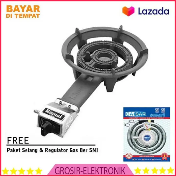 Paket Selang Gas Sni Rinnai Tl289ri Kompor Gas Komersil 1 Tungku Teknologi Double Ring Burner Lazada Indonesia
