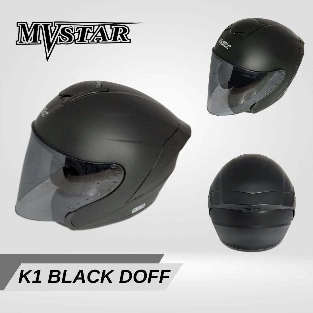 HELM MVSTAR K1/ HELM HALF FACE SNI/ HELM HALF FACE DEWASA | Lazada Indonesia
