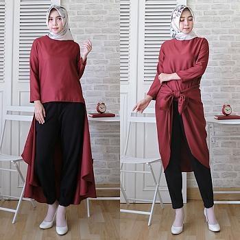  Baju Original Yasmina Tunik Wolfis Atasan Wanita Muslim 