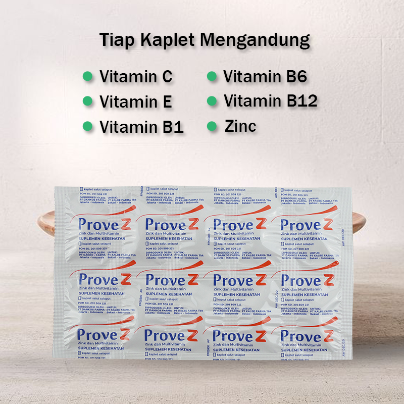 Prove Z per strip zink dan multivitamin / PROVE Z BOX multivitamin dan