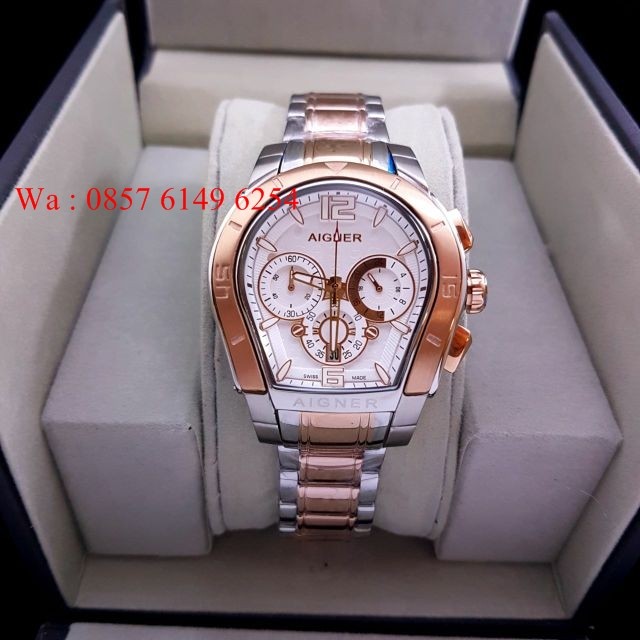 Jam Tangan Unisex Aigner Palermo A58500 Swiss Stainless Combi