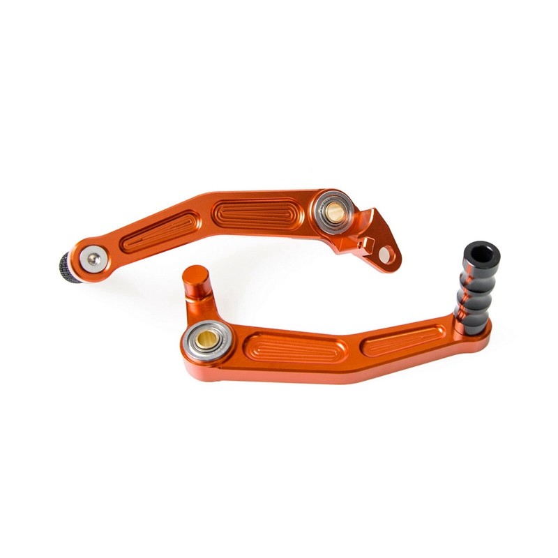 AIRTIME Forged Rear Brake Pedal & Gear Shift Lever Kit For KTM 65SX (2009-2023) – CNC Aluminum Black/Orange – BO3277