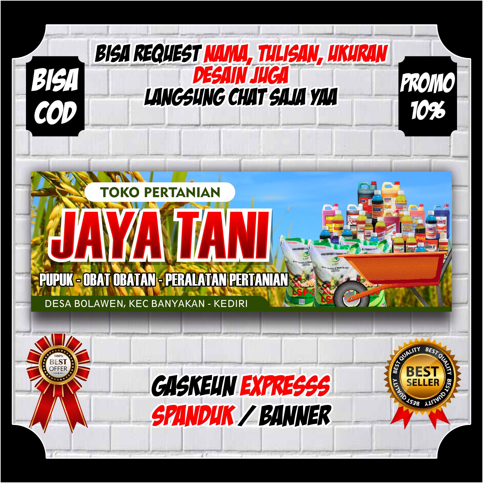 Spanduk Banner Jualan Pupuk Pertanian / Spanduk Banner Pertanian ...