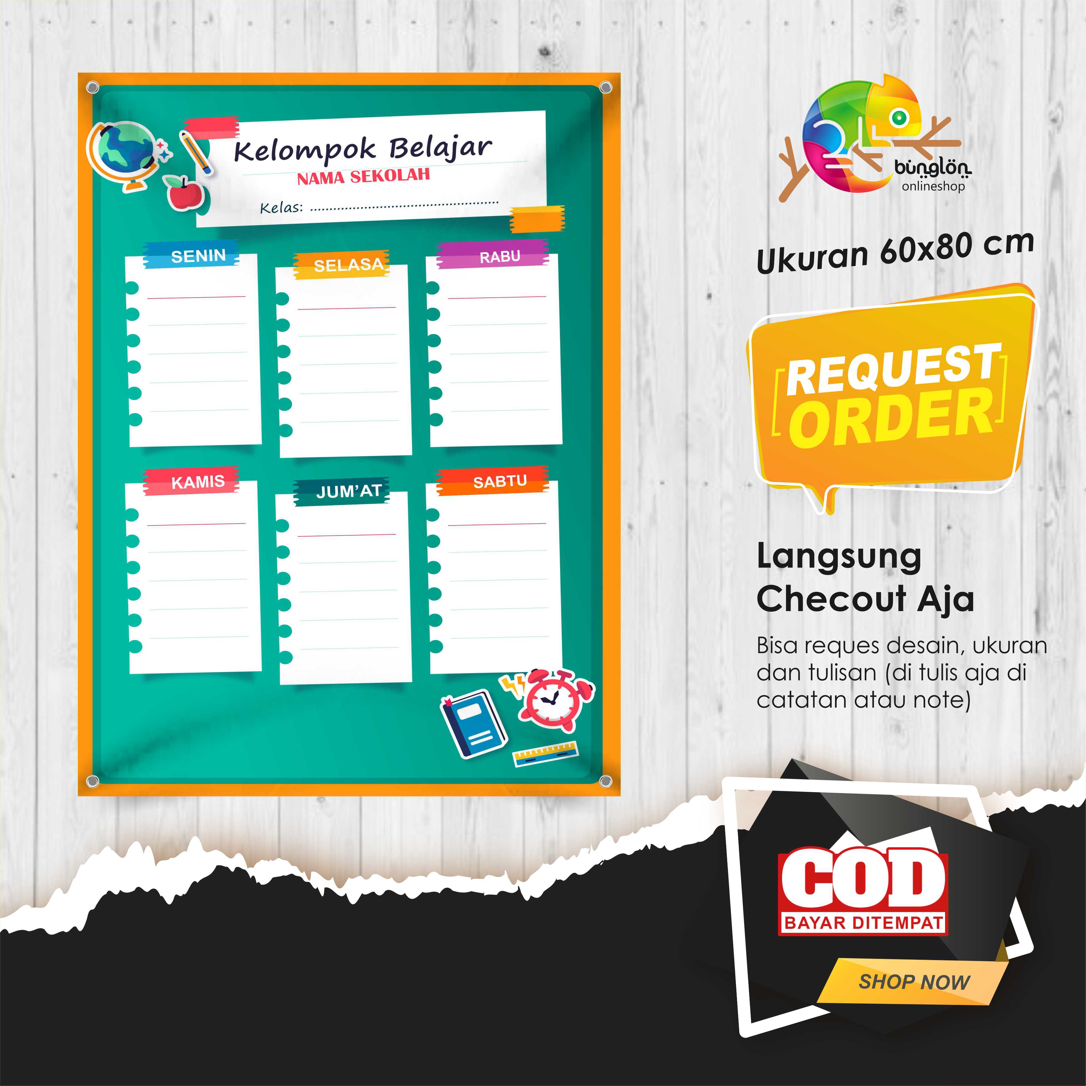 Spanduk Banner Kelompok Belajar Untuk Sekolah Lazada Indonesia