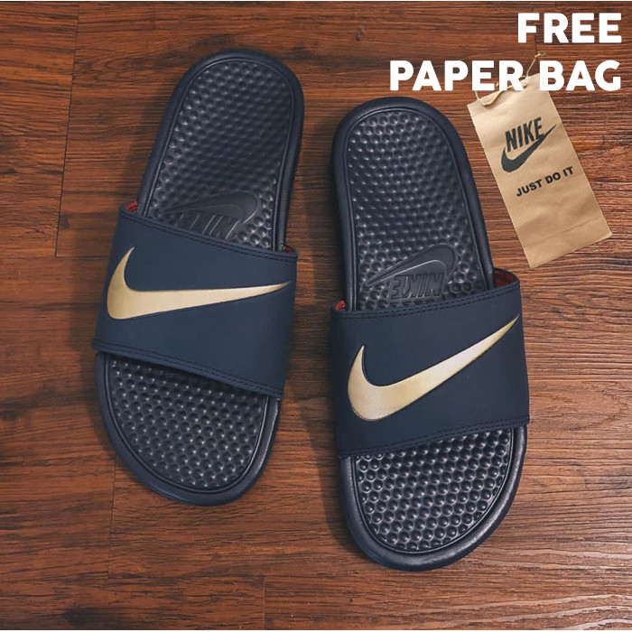 nike benassi velvet gold