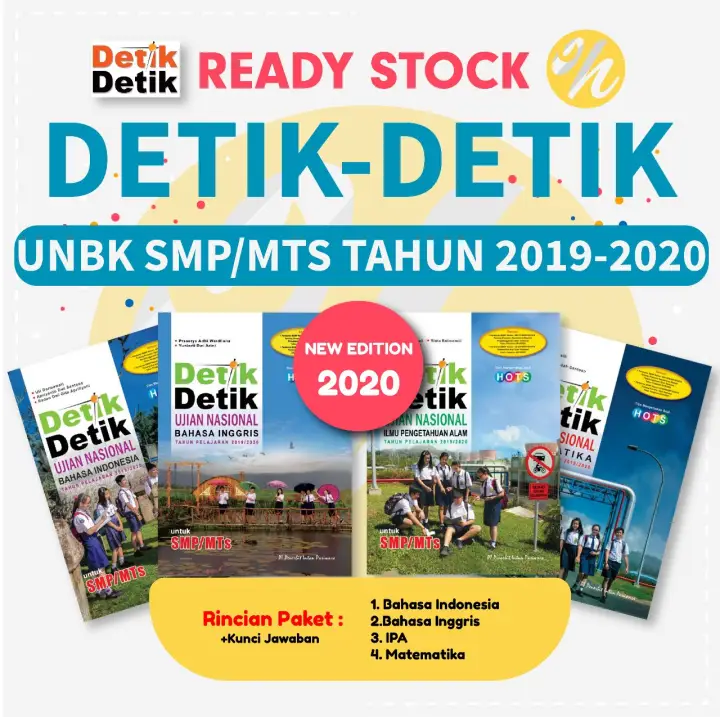 Buku Detik Detik Unbk Smp 2020 Buku Un Smp Mts 2020 Lazada Indonesia