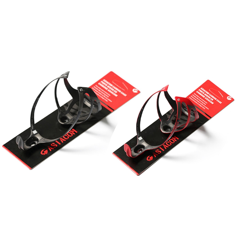 2x ASIACOM Road Bicycle Matt UD Full Carbon Water Bottle Cages Mountain Bike Carbon Holder 16G -Black & Red