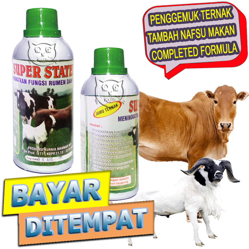 Super Stater R Fungsi Rumen Vitamin Nafsu Makan Minum Kerbau Kambing ...