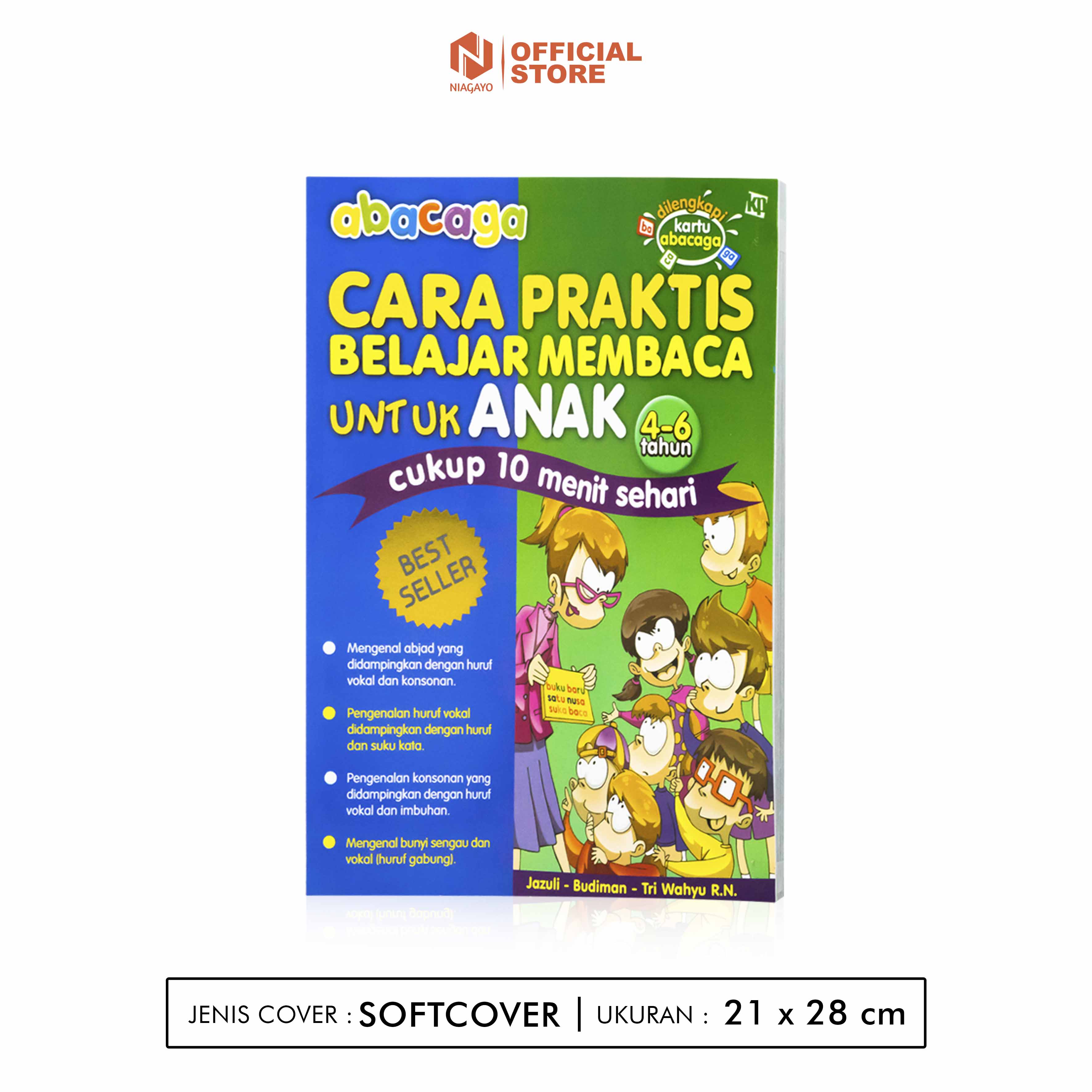 Buku Anak Tk Paud Abacaga Cara Praktis Belajar Membaca Untuk Anak Berwarna Soft Cover Lazada