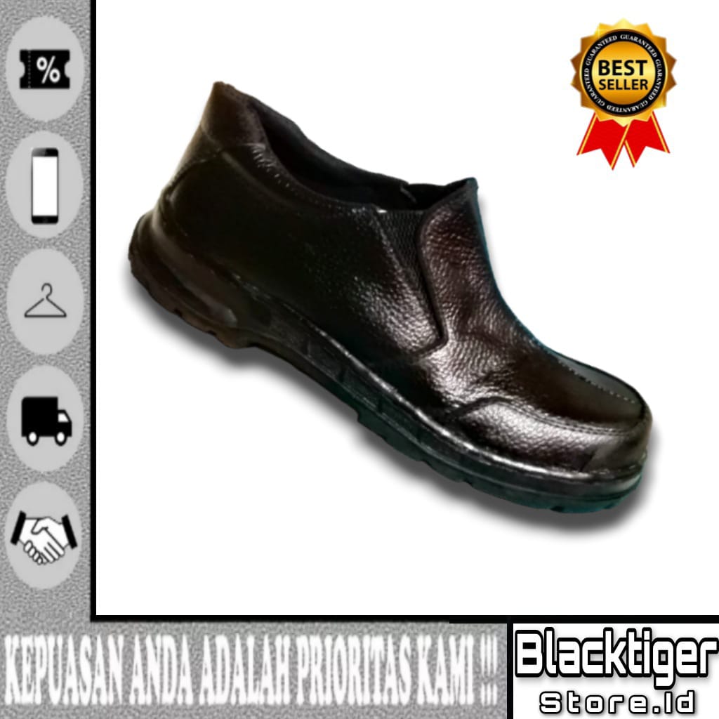 SEPATU SAFETY KULIT SEPATU BOOTS PRIA UJUNG BESI TEBAL SAFETY SHOES