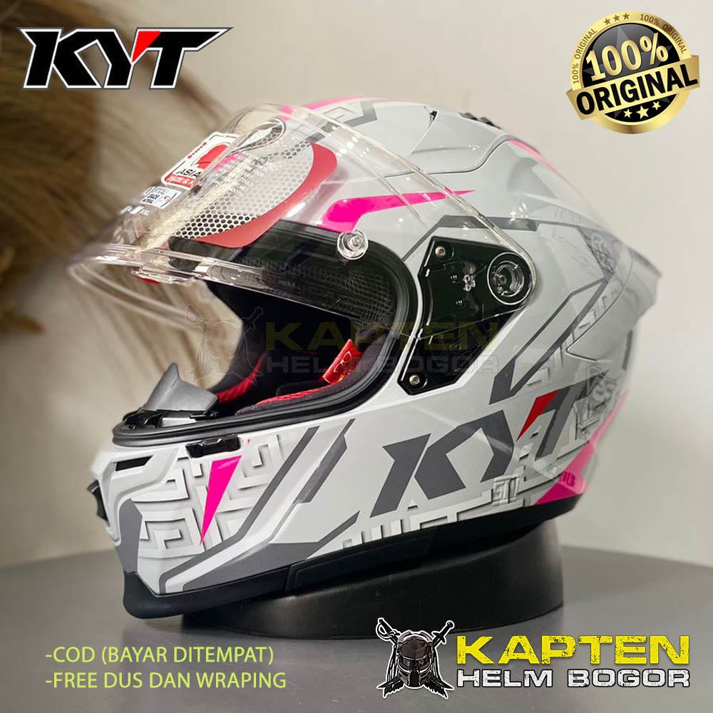 HELM KYT STRIKER #2 ASPHALT GREY /Black Red Lazada Lazada