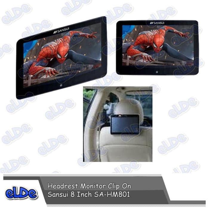 Headrest Monitor Clip On Sansui Mobil Timor Aksesoris