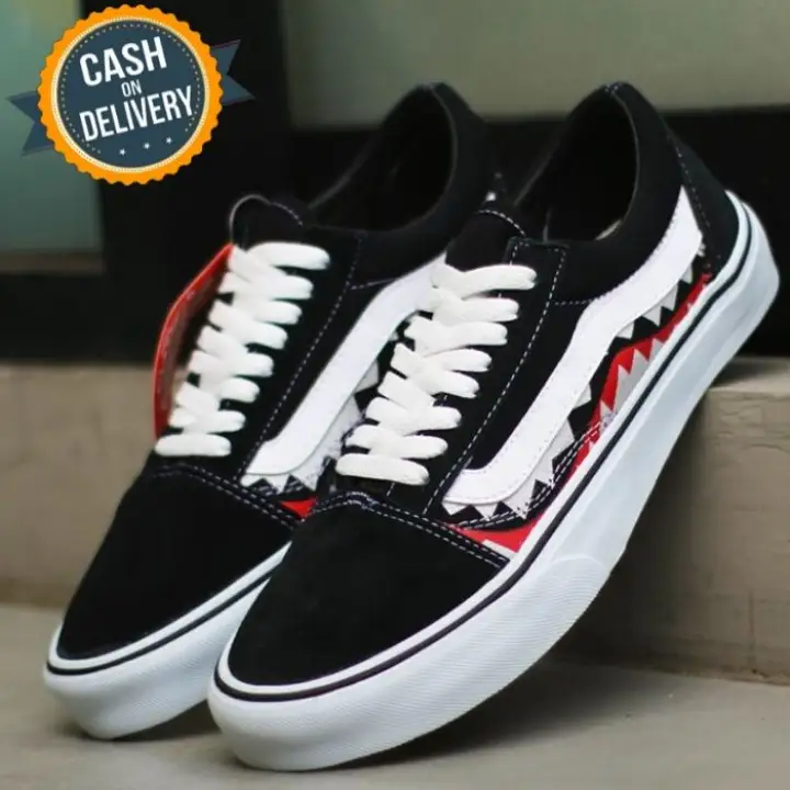sepatu vans bape shark