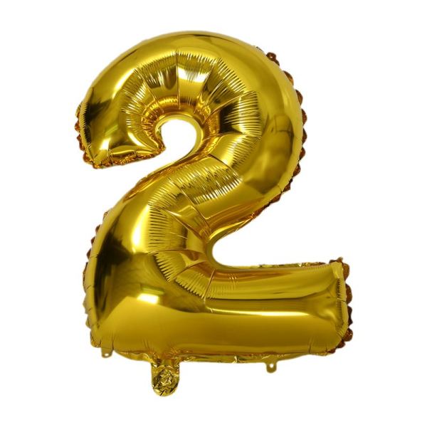 32 inches gold Number Digit Foil Balloons Helium Balloons Birthday Wedding Decorations Air Balloons Party Event Gold 2