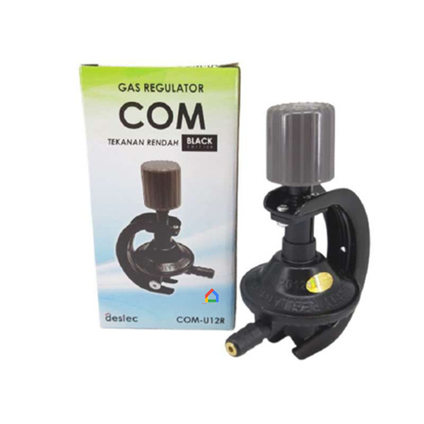 Destec Regulator Gas Tekanan Rendah COMU12RM dengan Meteran Black