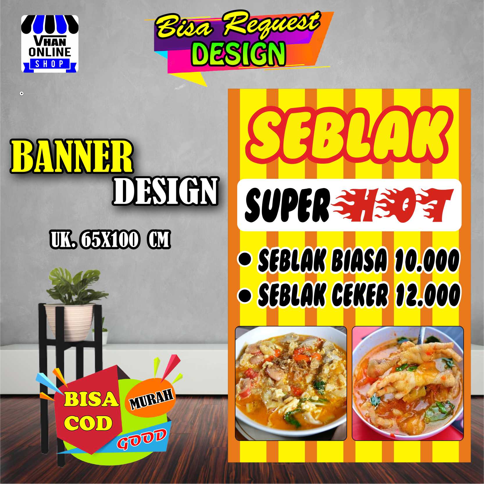 Spanduk Banner Seblak Jajanan Viral Makanan Pedas Keren Murah Lazada Indonesia 2633