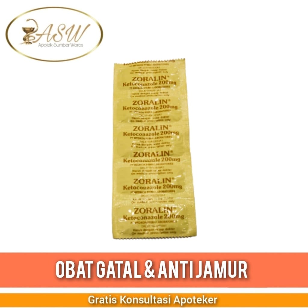 ZORALIN STRIP ISI 10 TABLET OBAT GATAL JAMUR DAN PANU | Lazada Indonesia