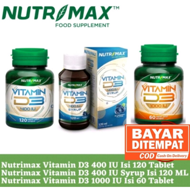 Nutrimax vitamin D3 1000 iu / 400 iu original | Lazada Indonesia