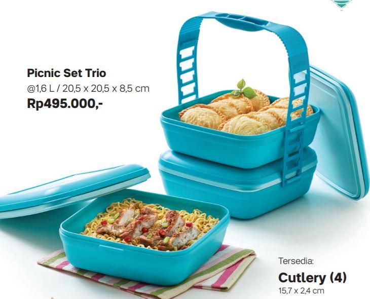 Picnic Set Trio Rantang Makan Tupperware