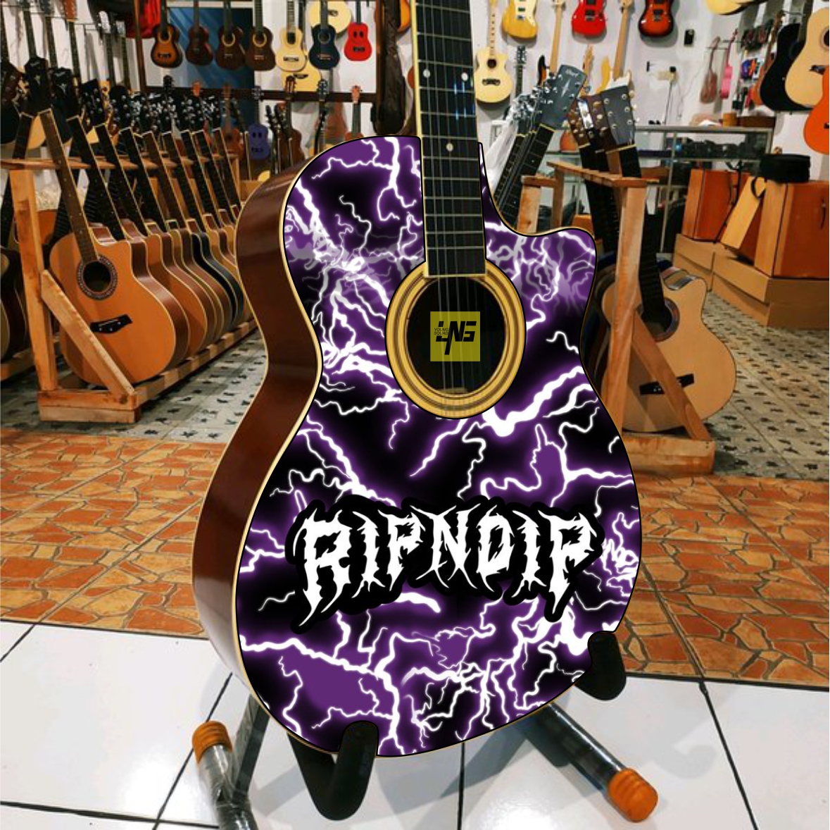 Sticker Aesthetic Sticker GITAR Stiker Lucu // AESTHETIC CASE Garskin ...