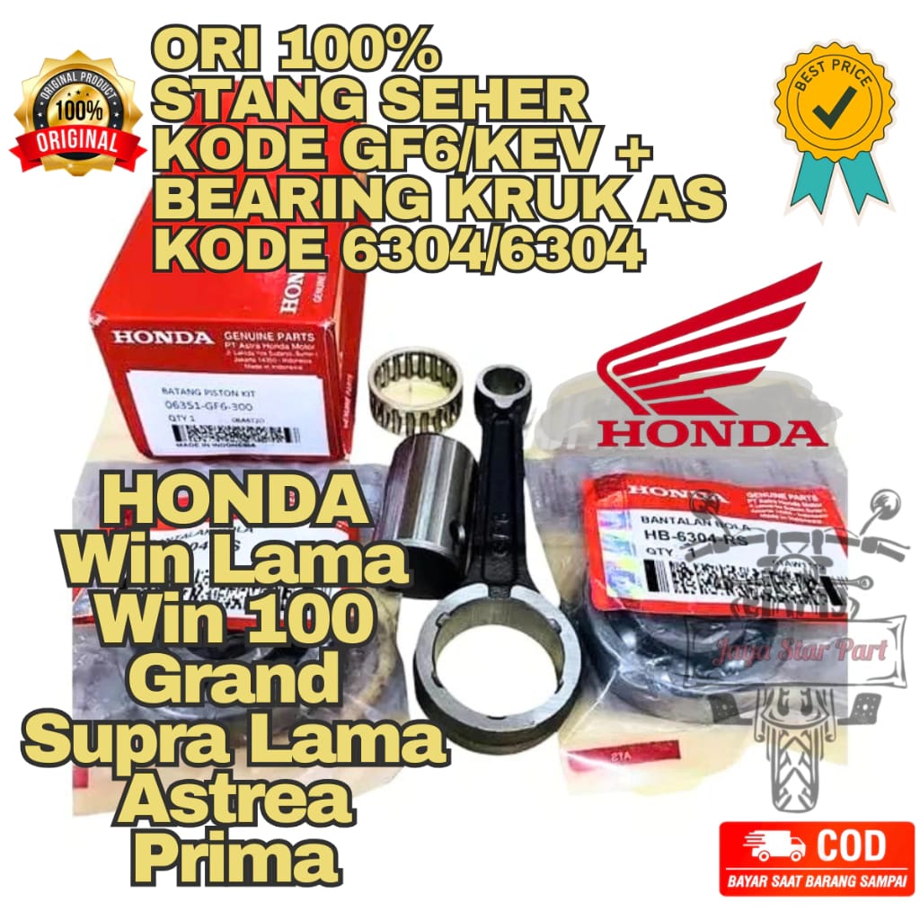 ORIGINAL 100% STANG SEHER KODE GF6/KEV + BEARING KRUK AS KODE 6304/6304 ...