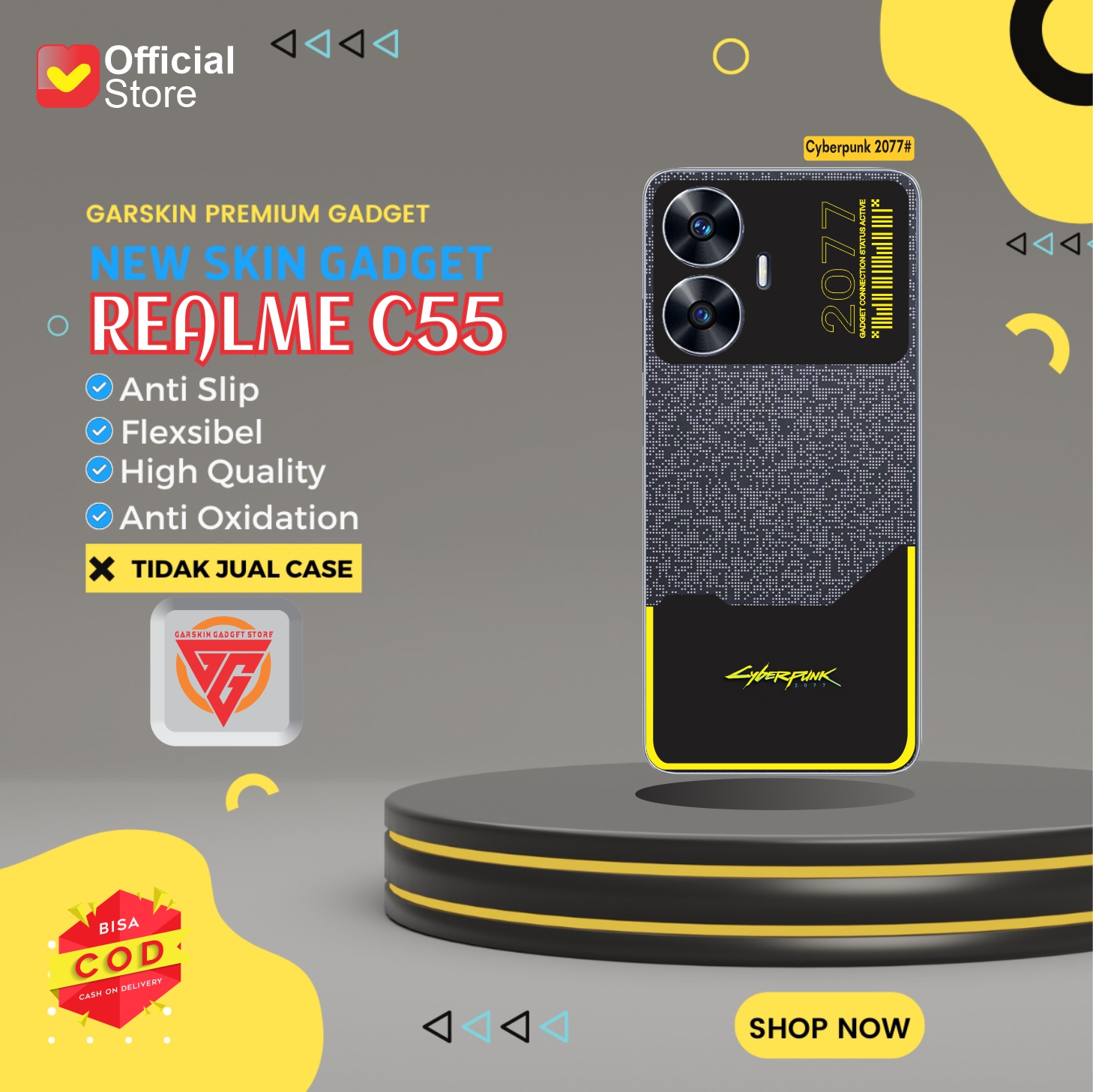 Garskin Realme C55 Skin Gadget Premium Motif Cyberpunk isi 2pcs