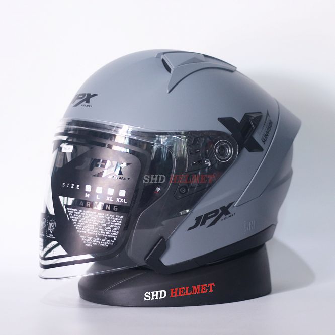 Helm JPX Nova X Grey Doff Abu Abu Doff Half Face Terbaru JPX Not NFJ Kairoz Lazada Indonesia