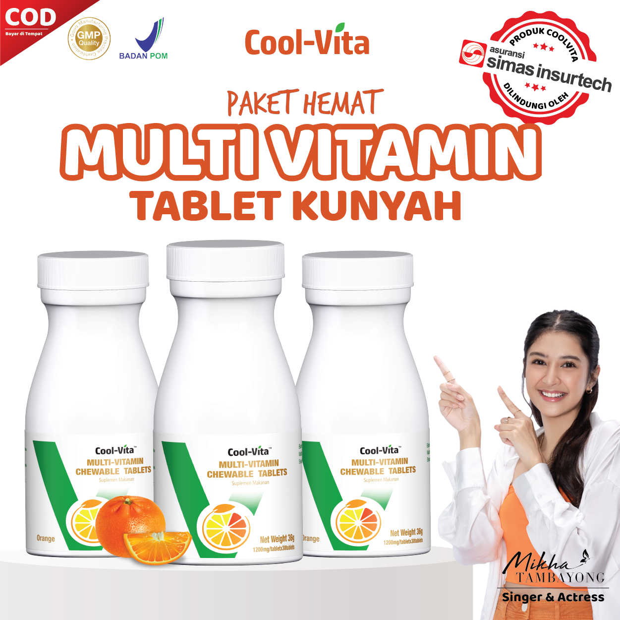 Coolvita Paket Hemat Multivitamin Chewable Orange 3 Botol Lazada Indonesia