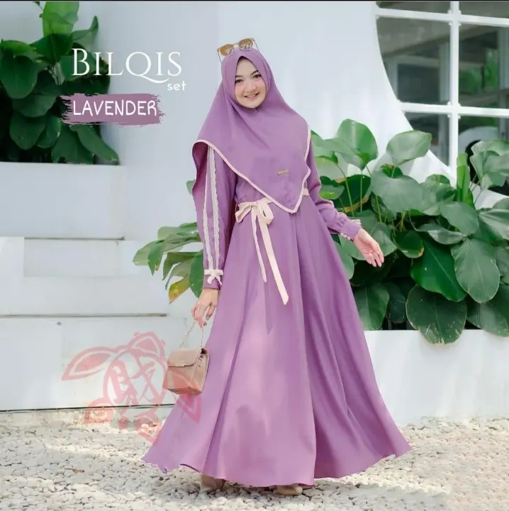 Mikhayla Tanahabang Gamis Syari Abg Remaja Bahan Adem Variasi Renda Baju Gamis Simple Baju Gamis Anak Remaja