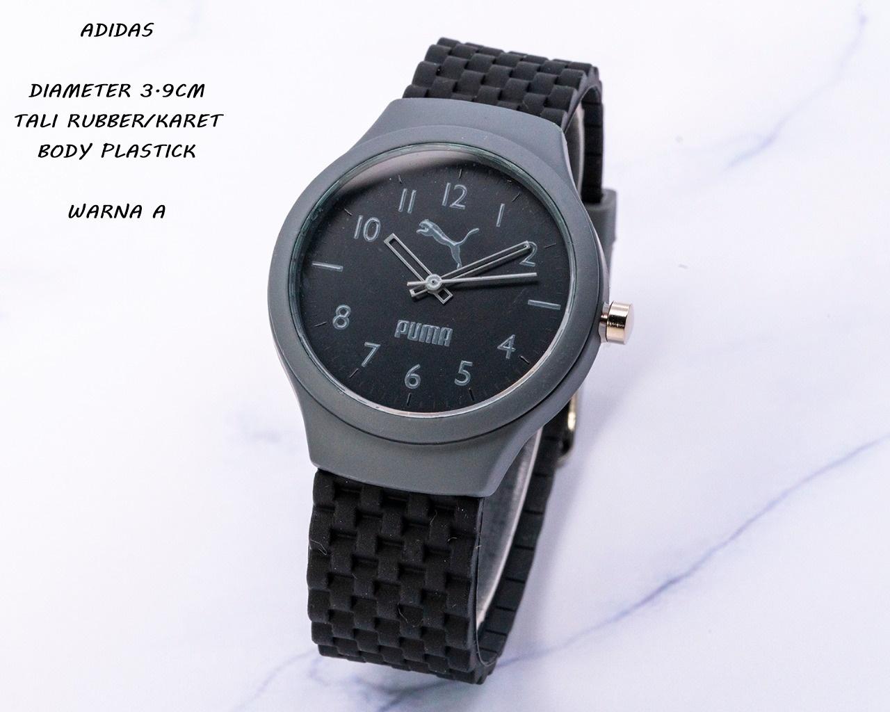 JAM TANGAN PRIA/WANITA PUMA TALI RUBBER/KARET BODY PLASTICK