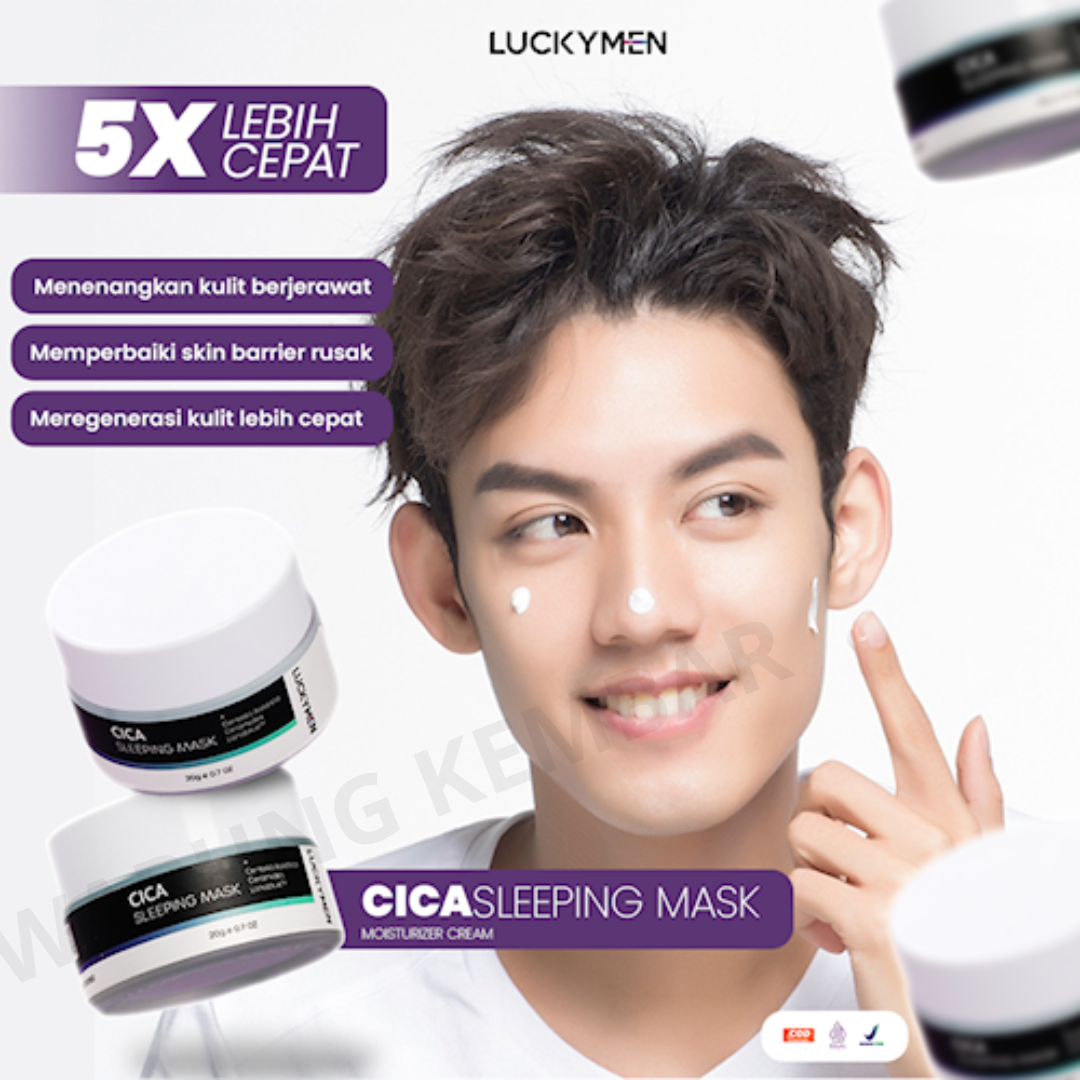 Luckymen Cica Sleeping Mask moisturizer skin barrier Lazada Indonesia