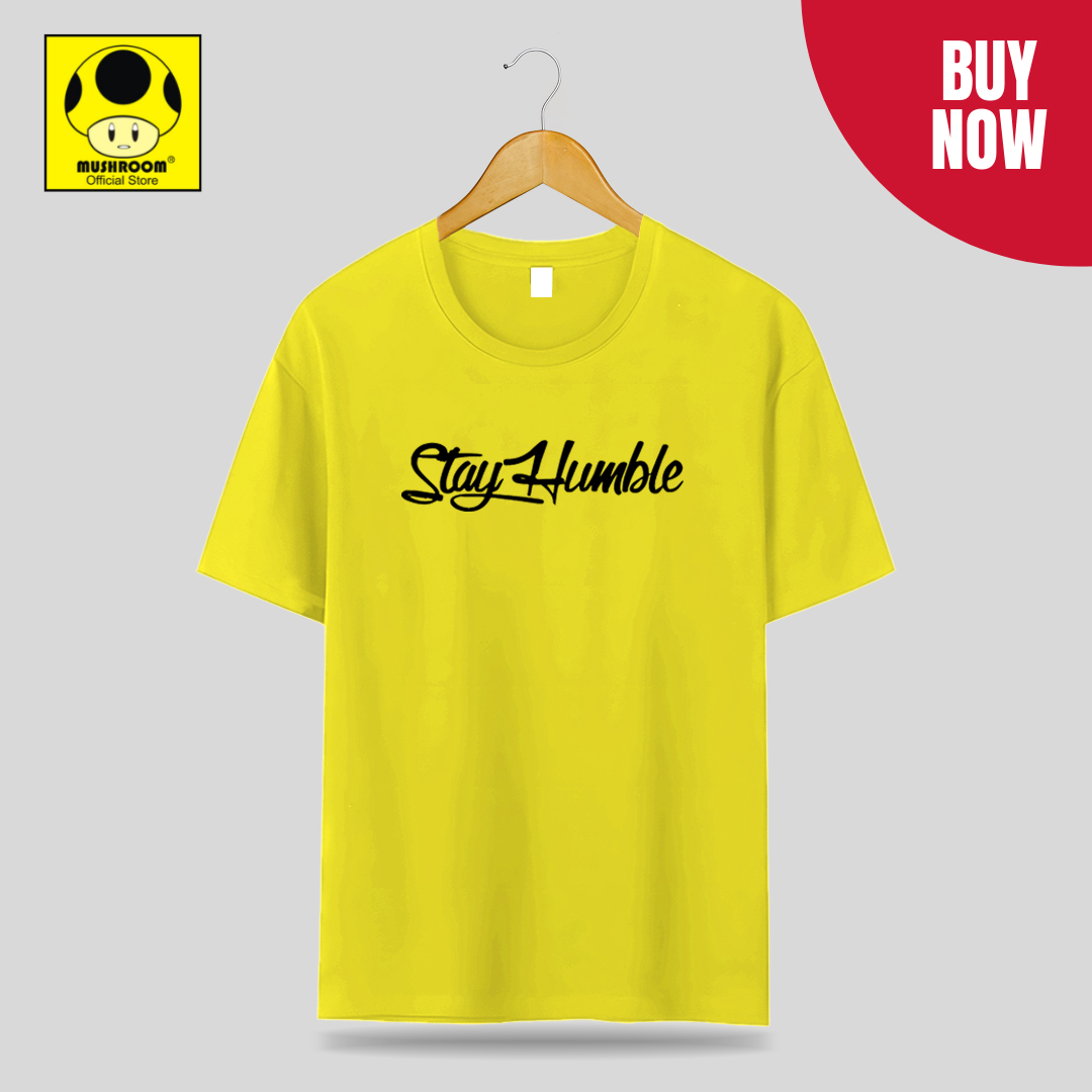 Mushroom Kaos Stay Humble T Shirt Kaos Distro Cotton Premium Baju