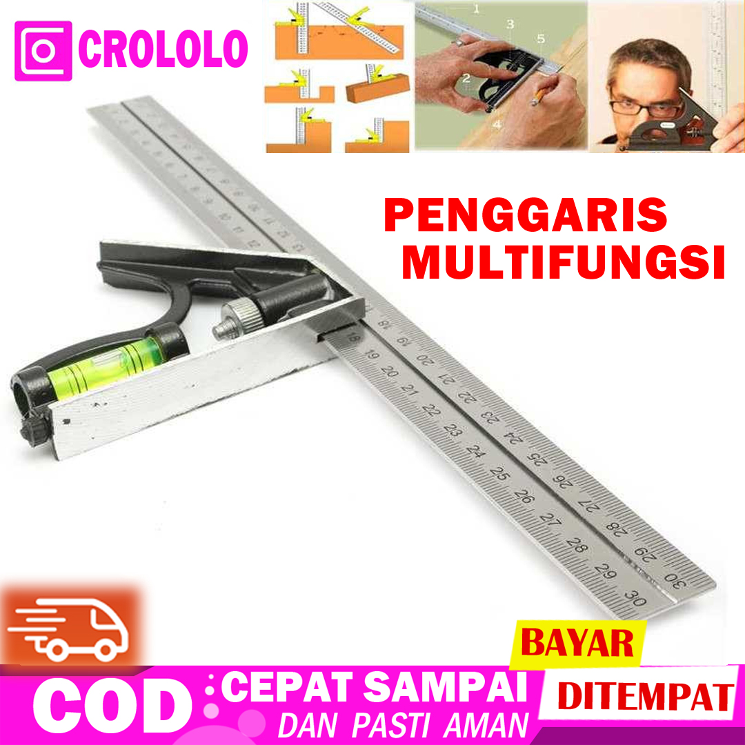 Mistar Penggaris Siku Tukang Multifungsi Material Stainless Steel ...