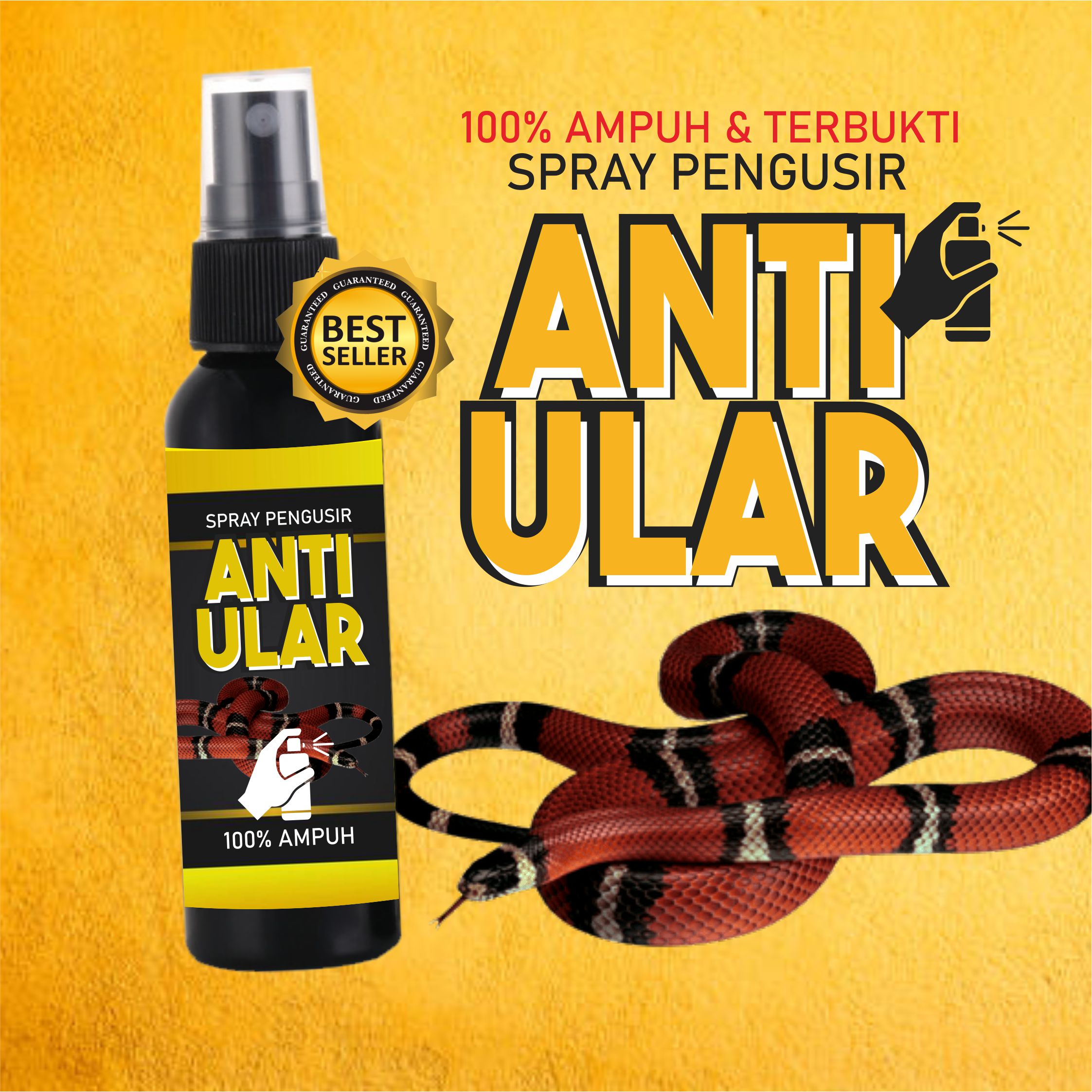 CAIRAN PENGUSIR ULAR AMPUH DAN TERBUKTI BIKIN ULAR KABUR KEMASAAN SPRAY