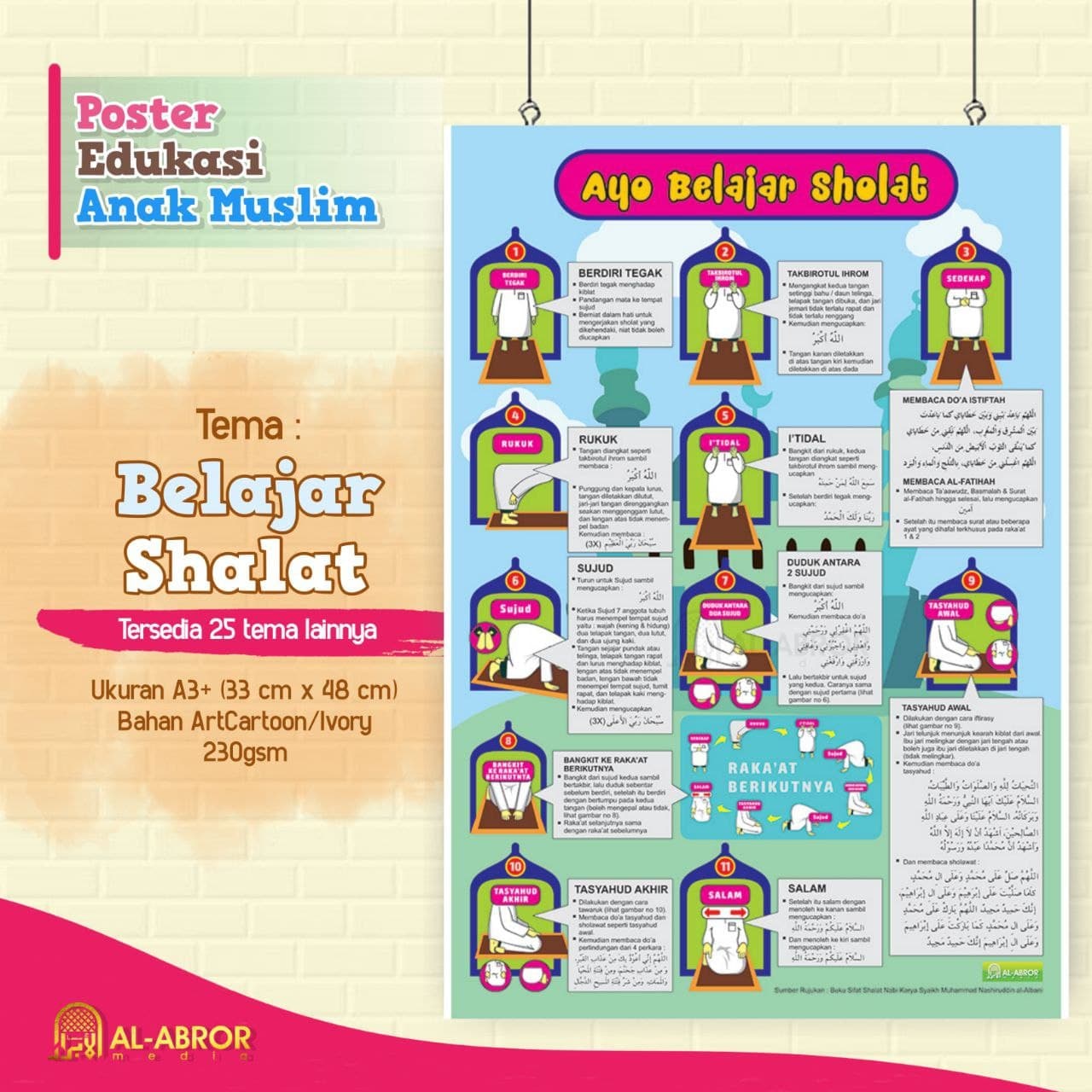 Poster Edukasi Anak Muslim Ayo Belajar Shalat Lazada Indonesia