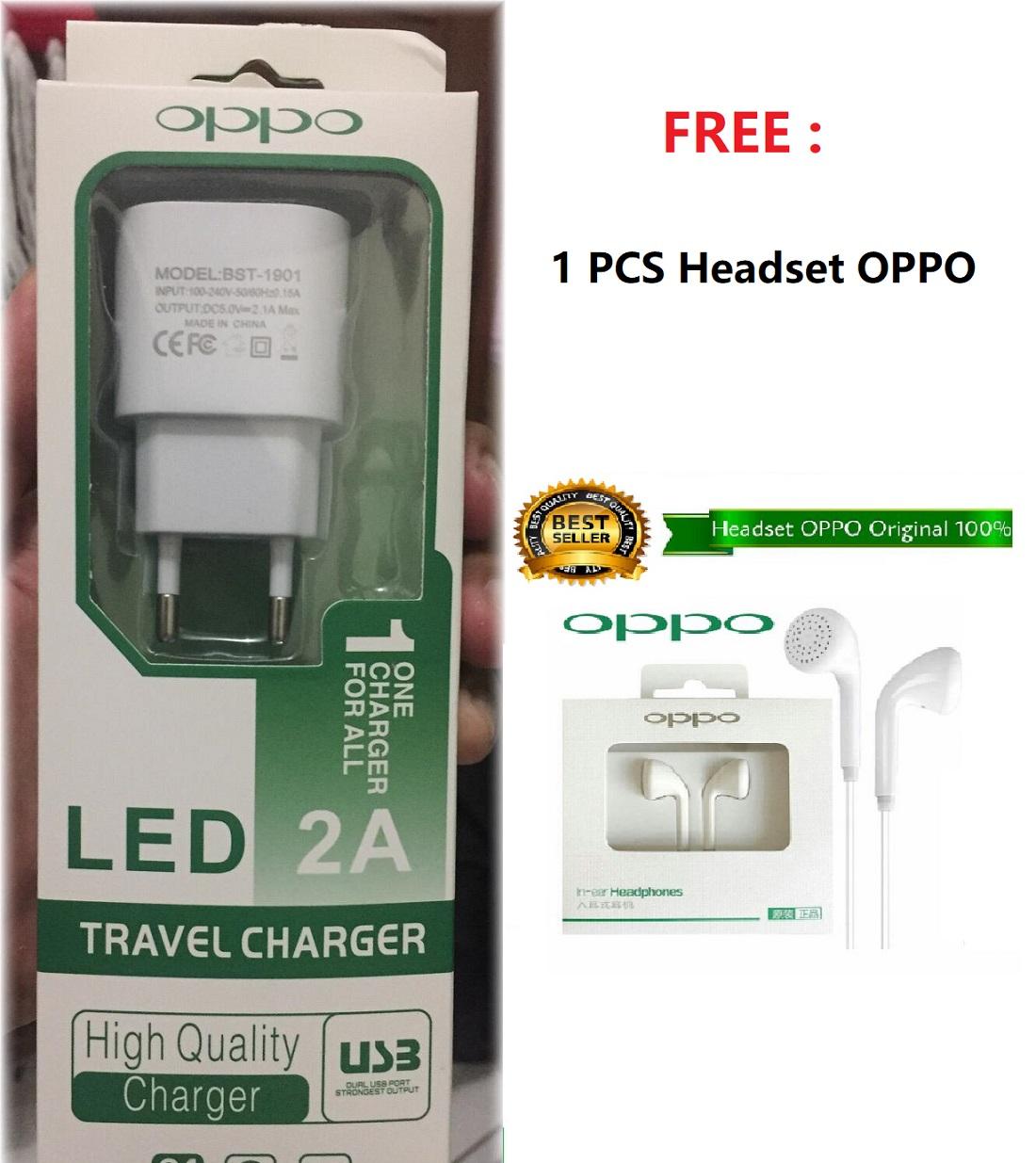 Charger Oppo LED Casan Oppo Cas Oppo Carger Oppo Gratis Headset Original Oppo Headseat Oppo_MGM27