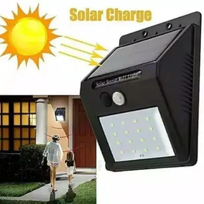 Lampu Dinding - Solar Wall Light 30 Led Tenaga Matahari PIR CDS Sensor - Lampu Emergency