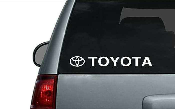 Stiker Mobil Logo Toyota Cutting Sticker Cara Kaca Mobil New Sp Giá 15,000 Đồng*Miễn phí vận chuyển