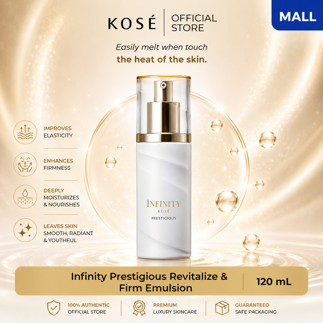 KOSE Infinity Prestigious Revitalize & Firm Emulsion 120ml