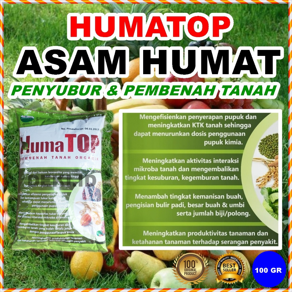 Humatop 1 Kg Asam Humat Pupuk Organik Pembenah Tanah Humic Acid Fulvat ...