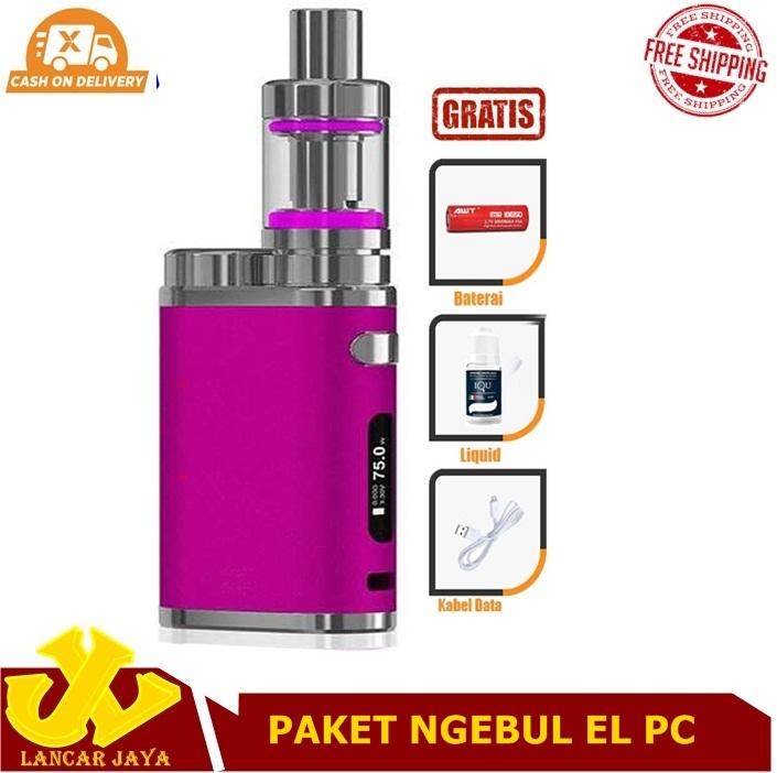 IJC - Paket Siap Ngebul EL PC Vape / Rokok Elektirk Murah 75 W 5V Stater Kit Murah + Free Baterai dan Liquid IJC - Paket Siap Ngebul EL PC Vape / Rokok Elektirk Murah 75 W 5V Stater Kit Murah + Free Baterai dan Liquid
