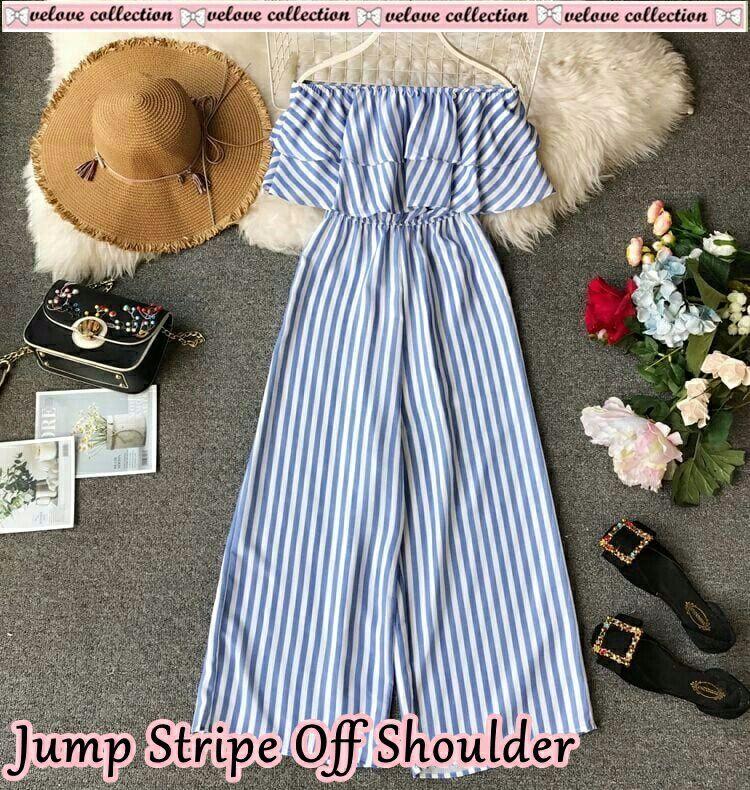 jump stripe off aurel /jumpsuit/overal/playsuit/jumpsuit muslim/jumper/outer/