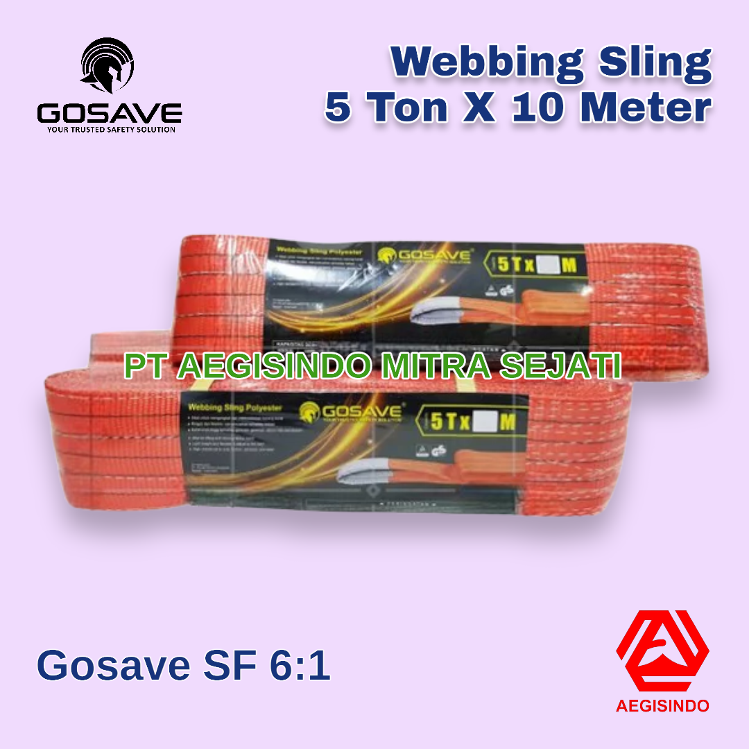 Webbing Sling 5 Ton X 10 Meter Tali Pengikat Gosave Lazada Indonesia