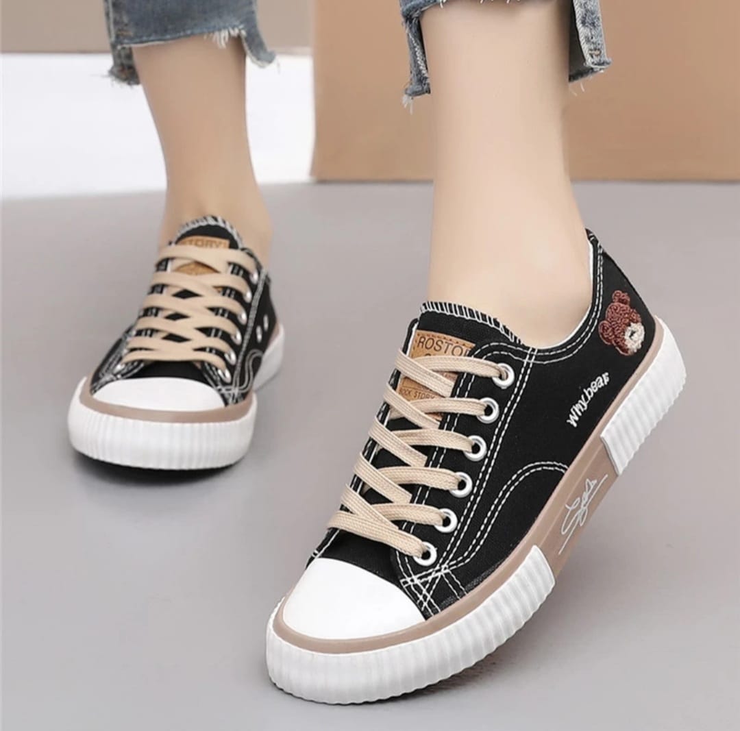 Sepatu Sneakers Teddy Bear Bahan Canvas LOW Sepatu Sneakers Teddy Bear Bahan Canvas LOW